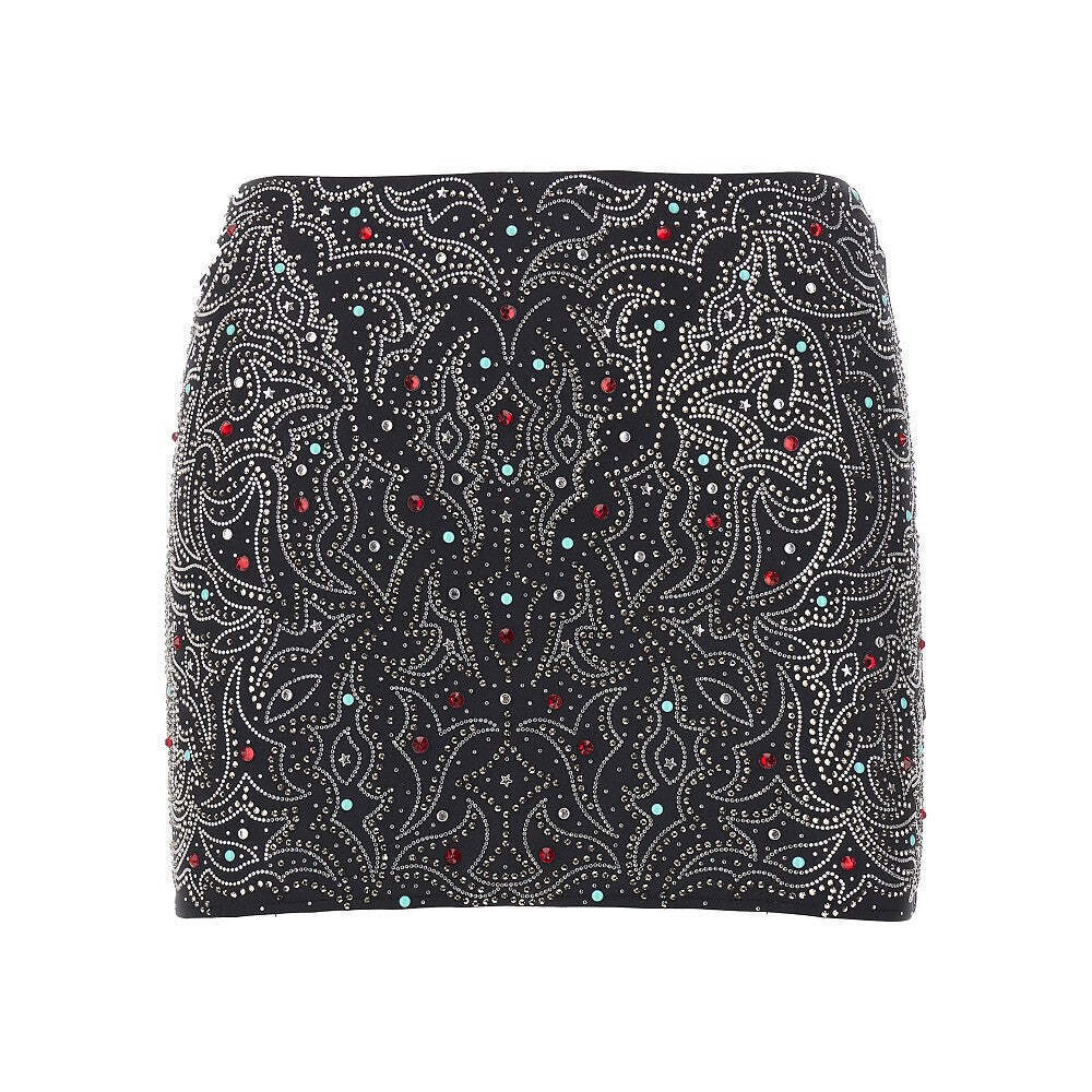 Venuja Texan Crystals Beachwear Mini Skirt
